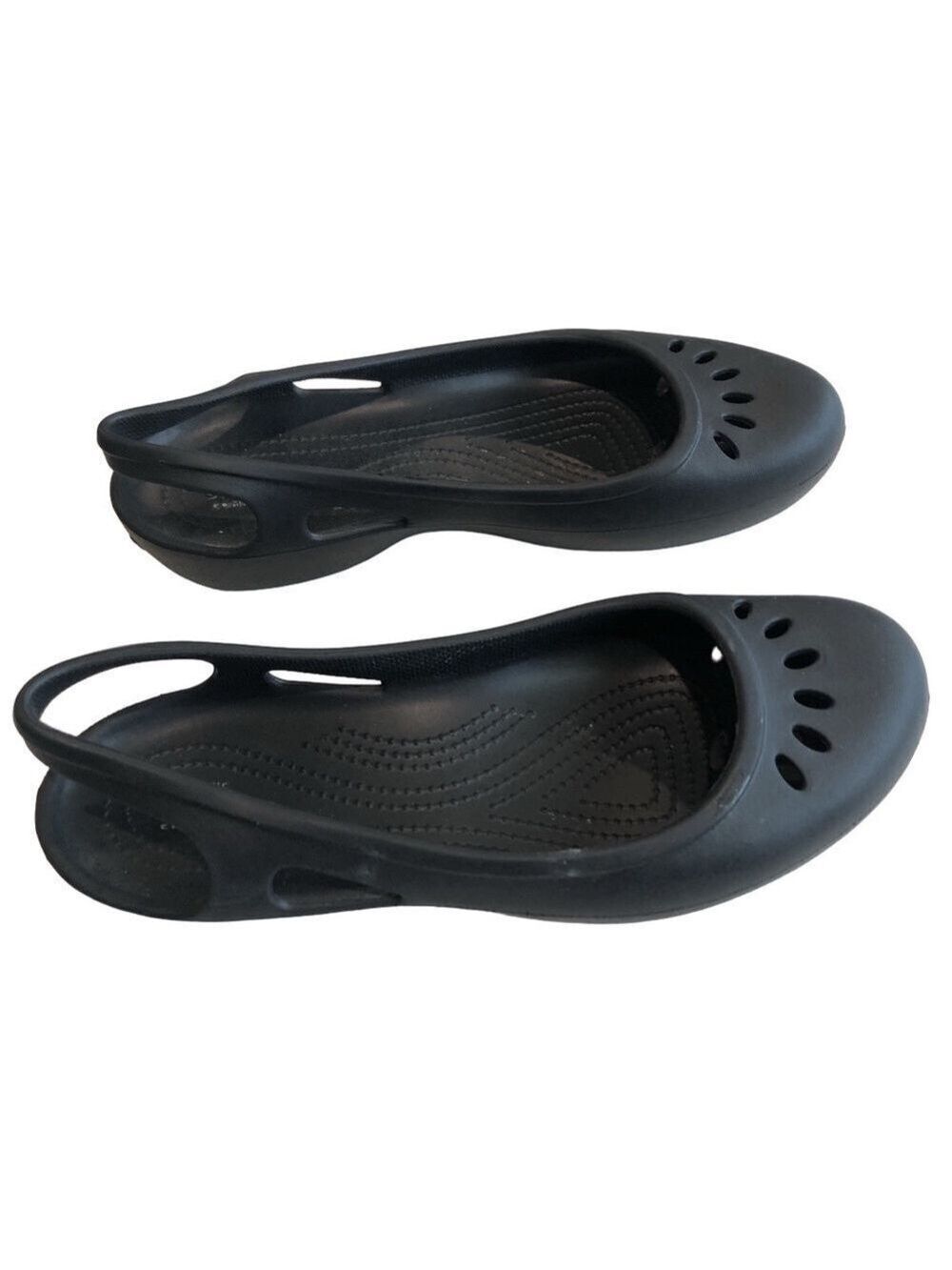 Crocs Size 11 ballet flats. Slip on. Black lightweight casual